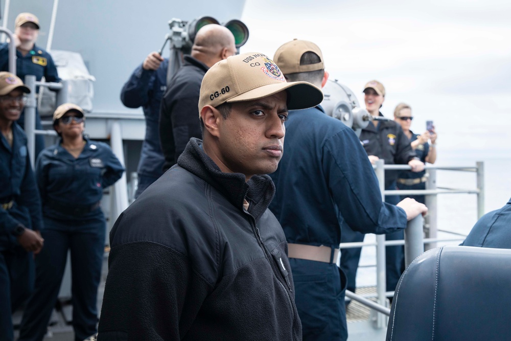 USS Normandy Conducts a Replenishment-at-Sea