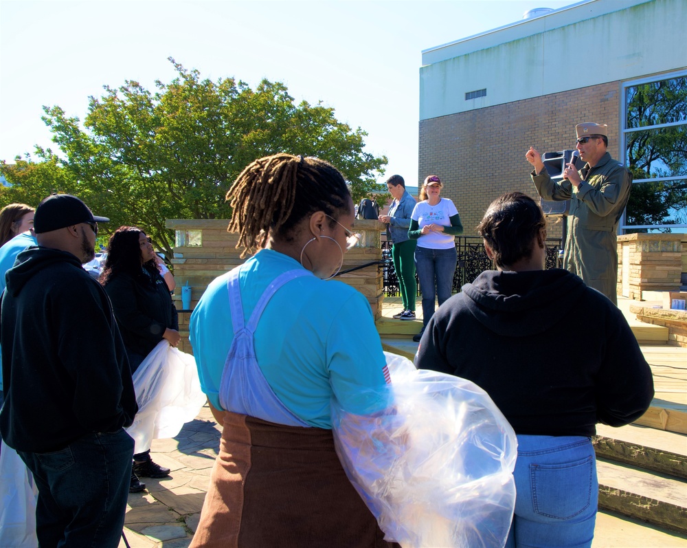 Personnel participate in Clean the Base Day at NSA Hampton Roads-Portsmouth Annex
