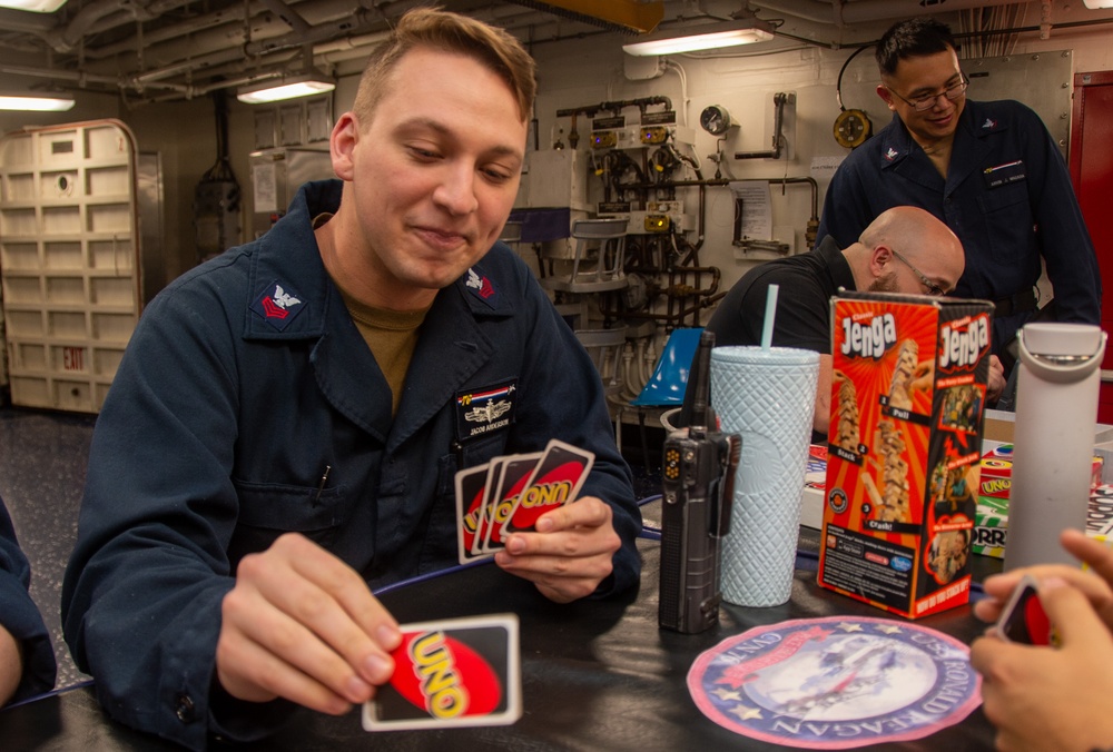 USS Ronald Reagan (CVN 76) MWR game night