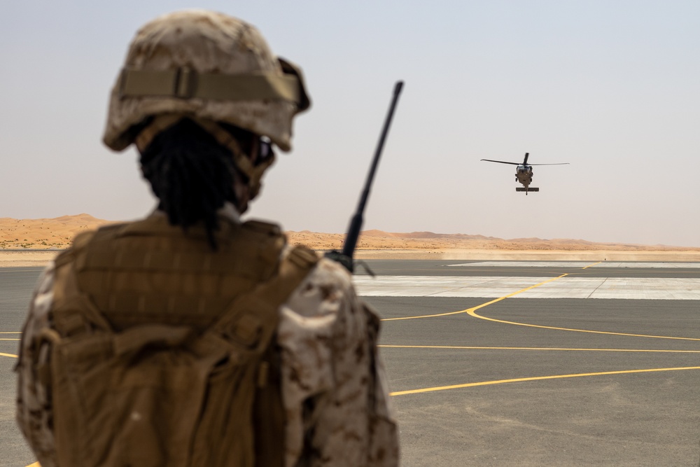 U.S. Marine Air Control Squadron 24 operates a forward arming and refueling points during IM 23.3