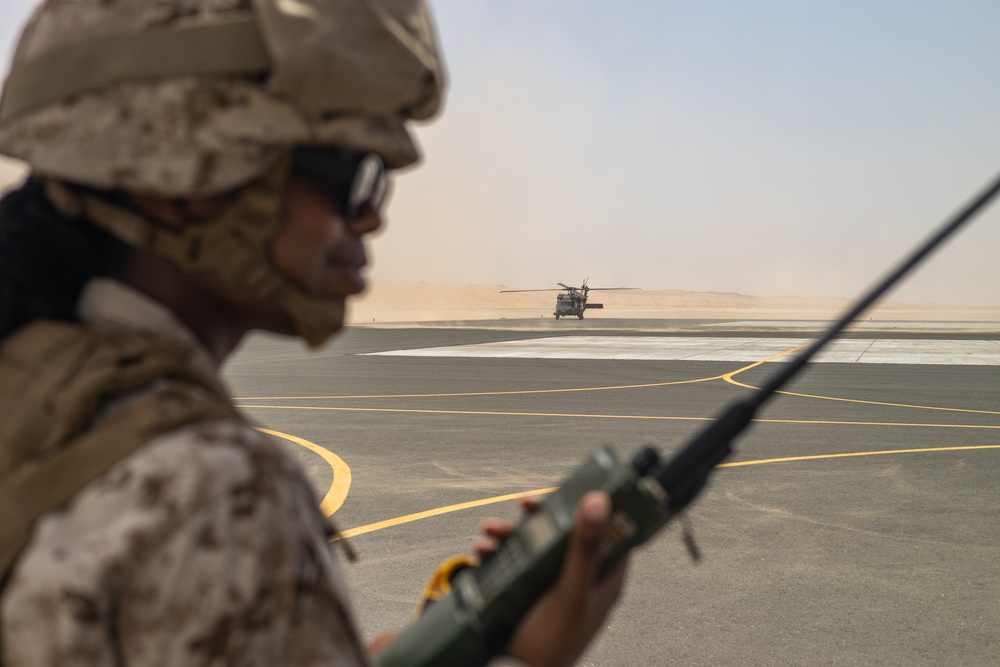 U.S. Marine Air Control Squadron 24 operates a forward arming and refueling points during IM 23.3