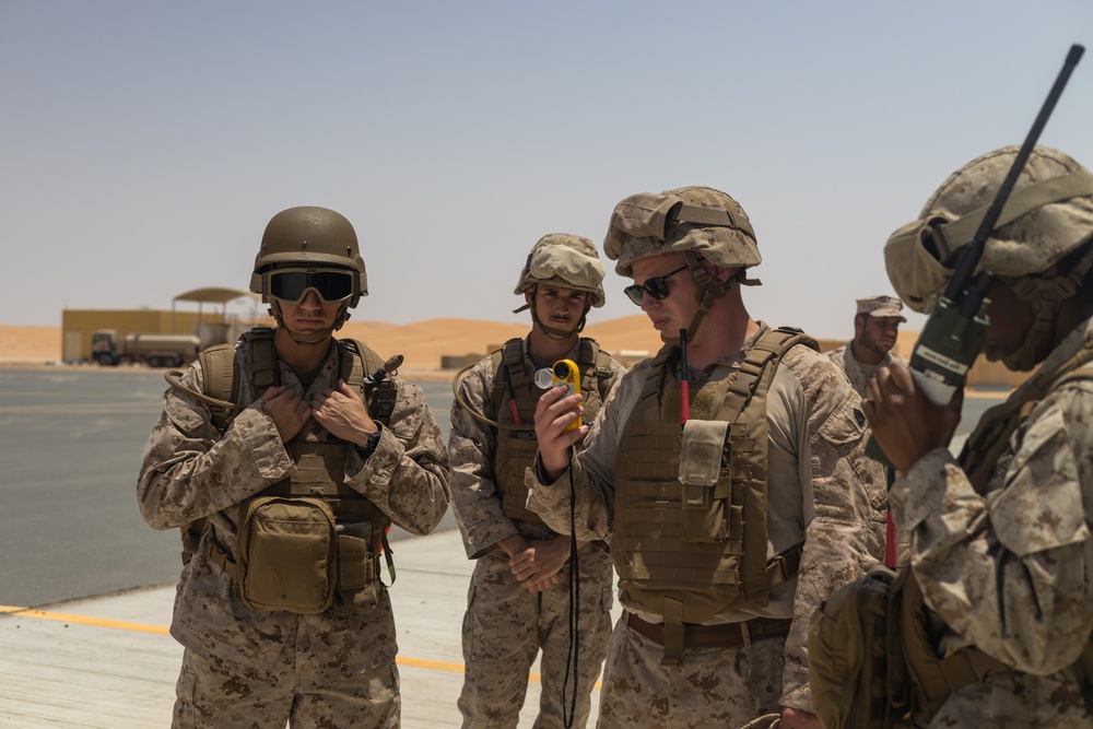 U.S. Marine Air Control Squadron 24 operates a forward arming and refueling points during IM 23.3