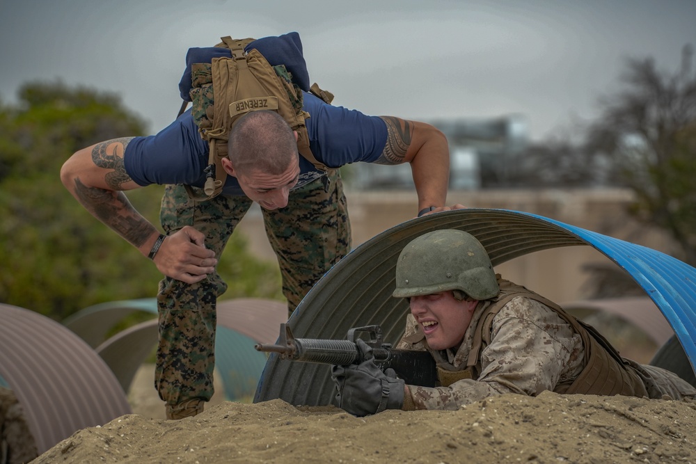 India Company Bayonet Assault Course Training