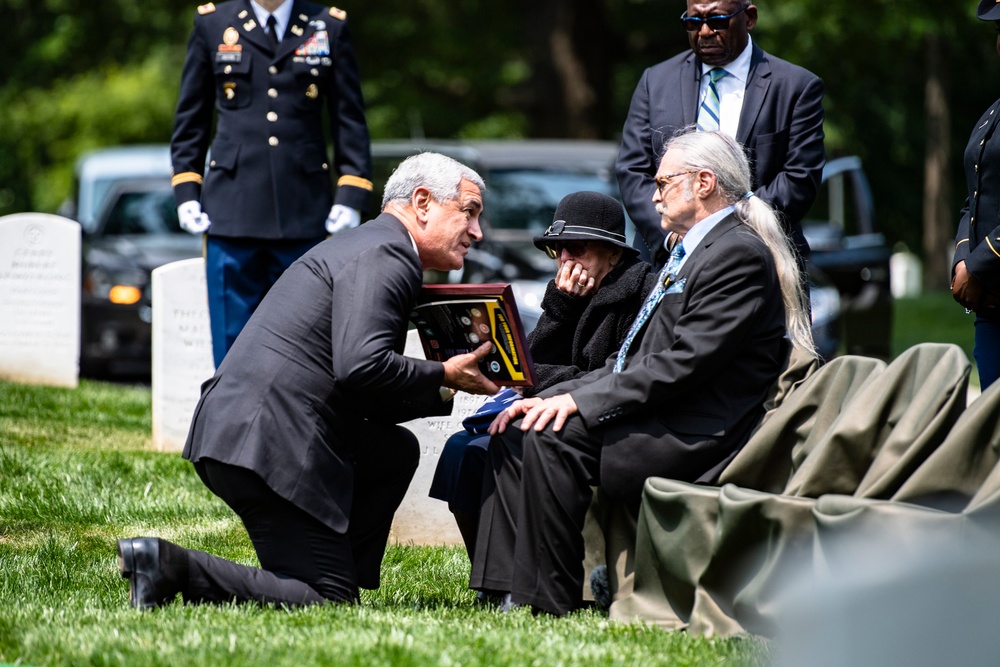 Military Funeral Honors with Funeral Escort are Conducted for U.S. Army Air Forces Staff Sgt. Roy Carney in Section 36