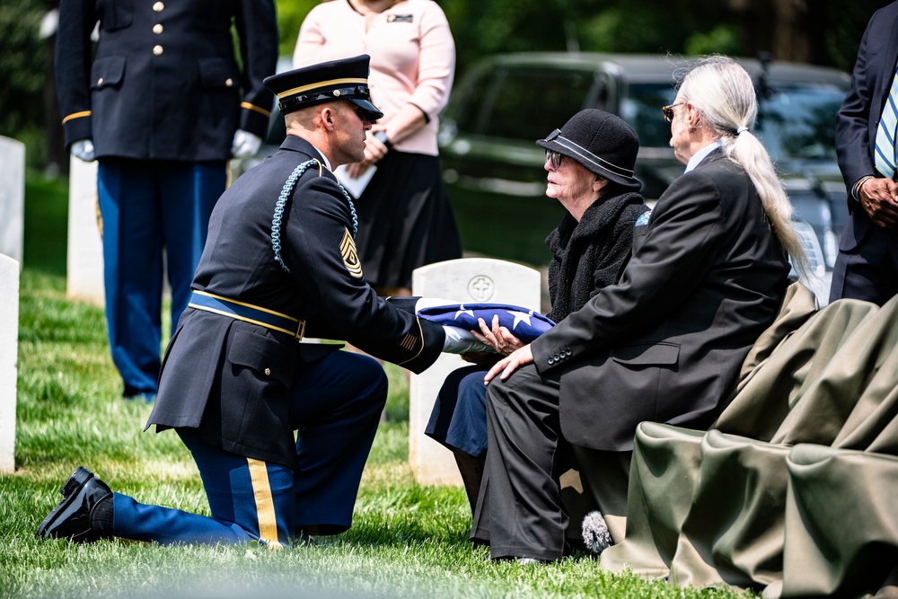 Military Funeral Honors with Funeral Escort are Conducted for U.S. Army Air Forces Staff Sgt. Roy Carney in Section 36