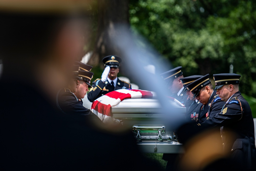 Military Funeral Honors with Funeral Escort are Conducted for U.S. Army Air Forces Staff Sgt. Roy Carney in Section 36
