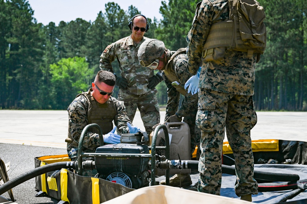 Georgia ANG Airmen train with Marines to prepare for AIR DEFENDER 2023 during exercise AGILE X