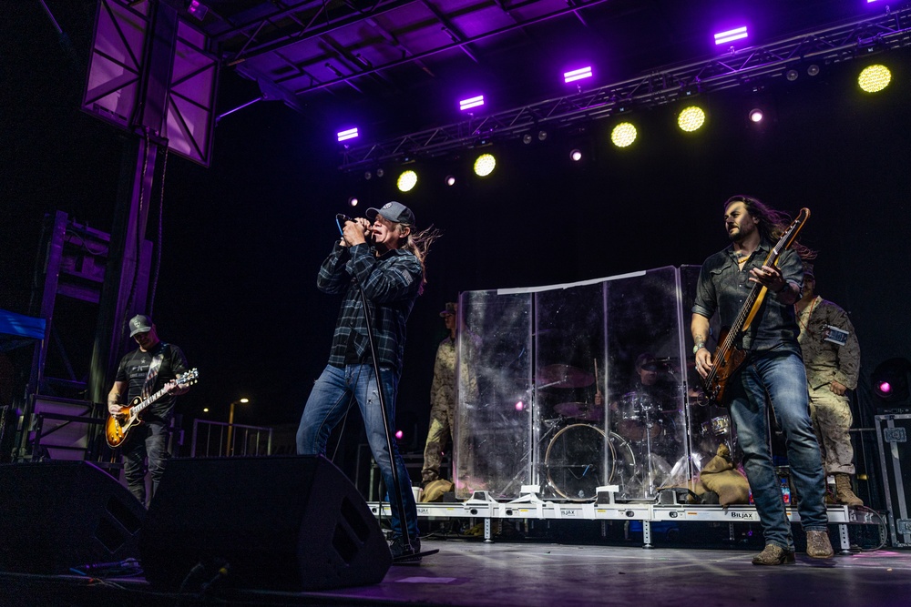 Grammy-nominated rock band 3 Doors Down performs on The Combat Center during the annual We Salute You Celebration