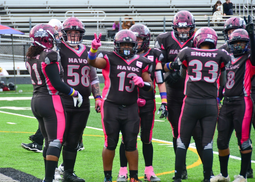 U.S. Navy Recruiter competes in Women's Football Alliance