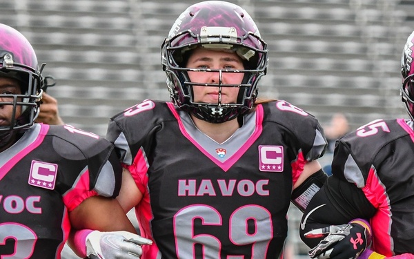 U.S. Navy Recruiter competes in Women's Football Alliance