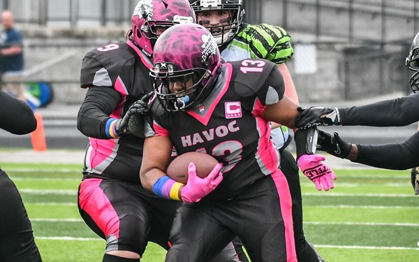 U.S. Navy Recruiter competes in Women's Football Alliance
