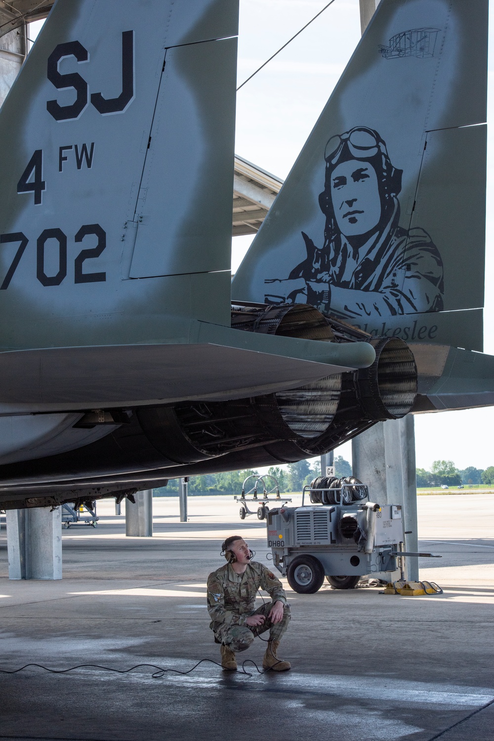 4th Fighter Wing flagship “Spirit of Goldsboro” takes off