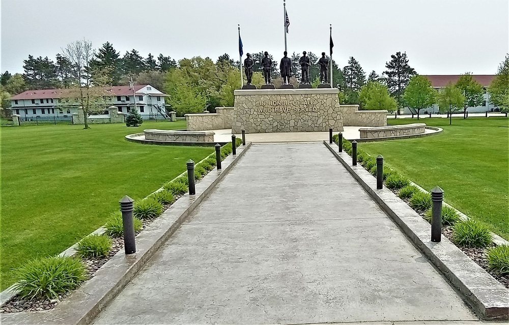 Fort McCoy’s Veterans Memorial Plaza was dedicated in 2009; serves as center point for McCoy activities