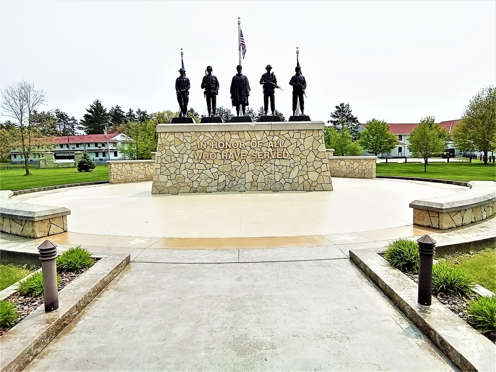 Fort McCoy’s Veterans Memorial Plaza was dedicated in 2009; serves as center point for McCoy activities