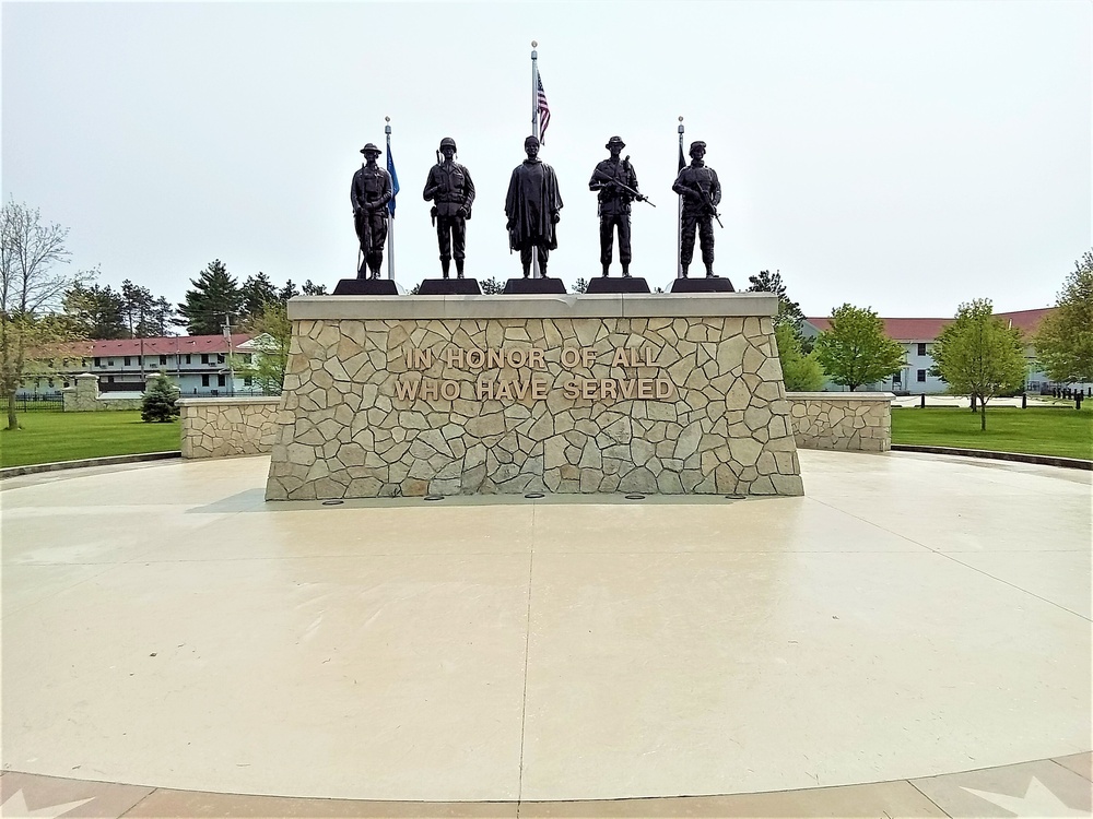 Fort McCoy’s Veterans Memorial Plaza was dedicated in 2009; serves as center point for McCoy activities