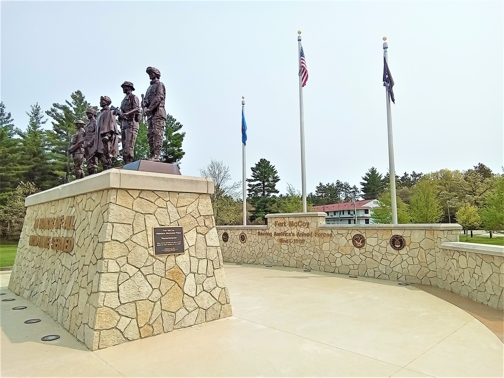 Fort McCoy’s Veterans Memorial Plaza was dedicated in 2009; serves as center point for McCoy activities