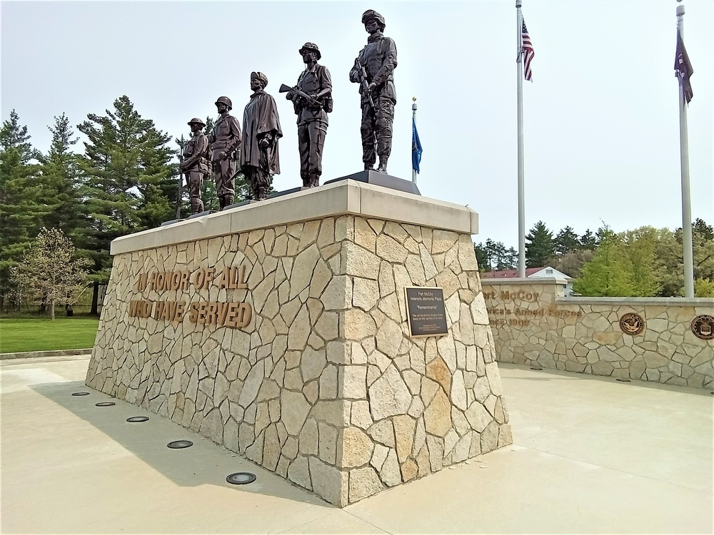 Fort McCoy’s Veterans Memorial Plaza was dedicated in 2009; serves as center point for McCoy activities