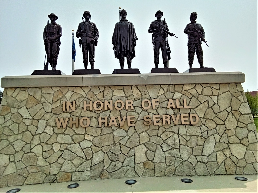 Fort McCoy’s Veterans Memorial Plaza was dedicated in 2009; serves as center point for McCoy activities