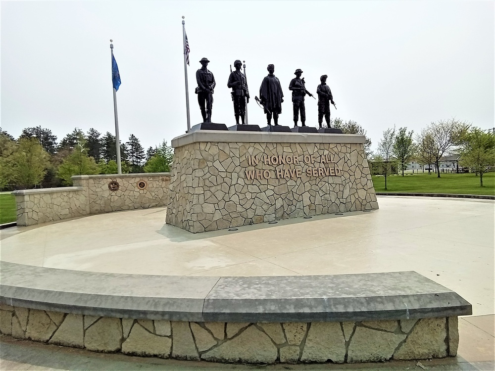 Fort McCoy’s Veterans Memorial Plaza was dedicated in 2009; serves as center point for McCoy activities