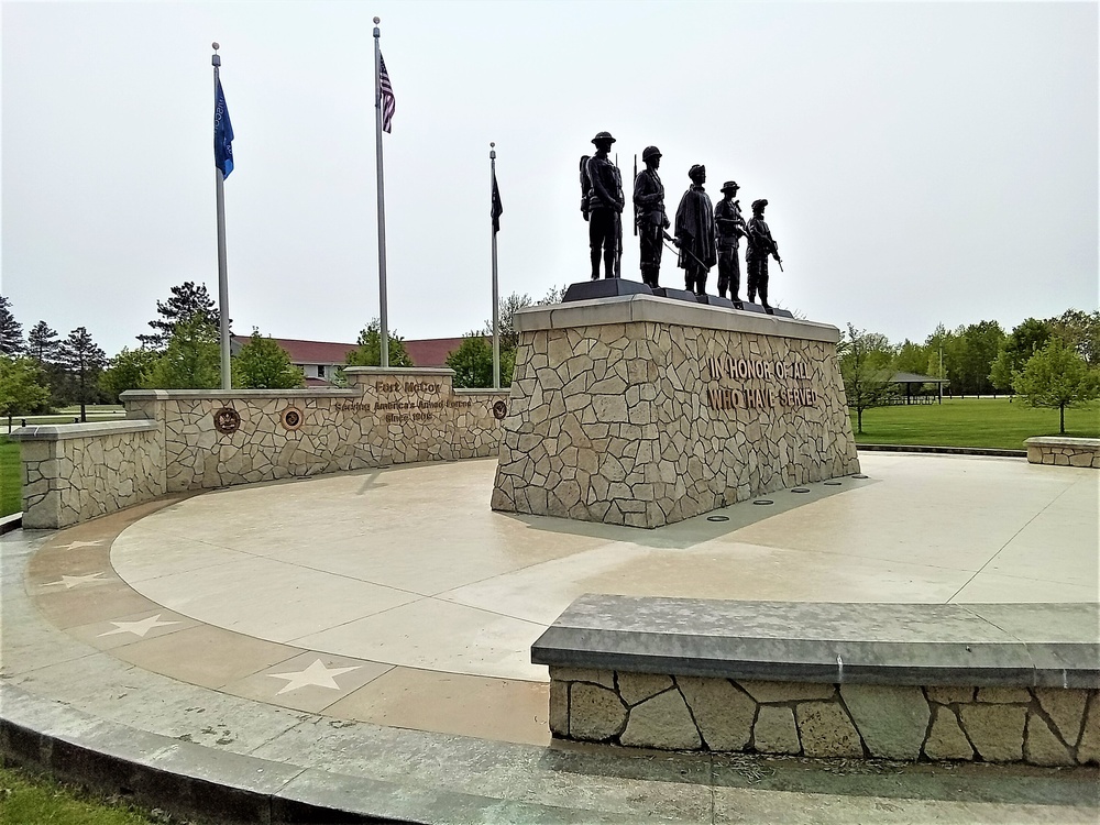 Fort McCoy’s Veterans Memorial Plaza was dedicated in 2009; serves as center point for McCoy activities