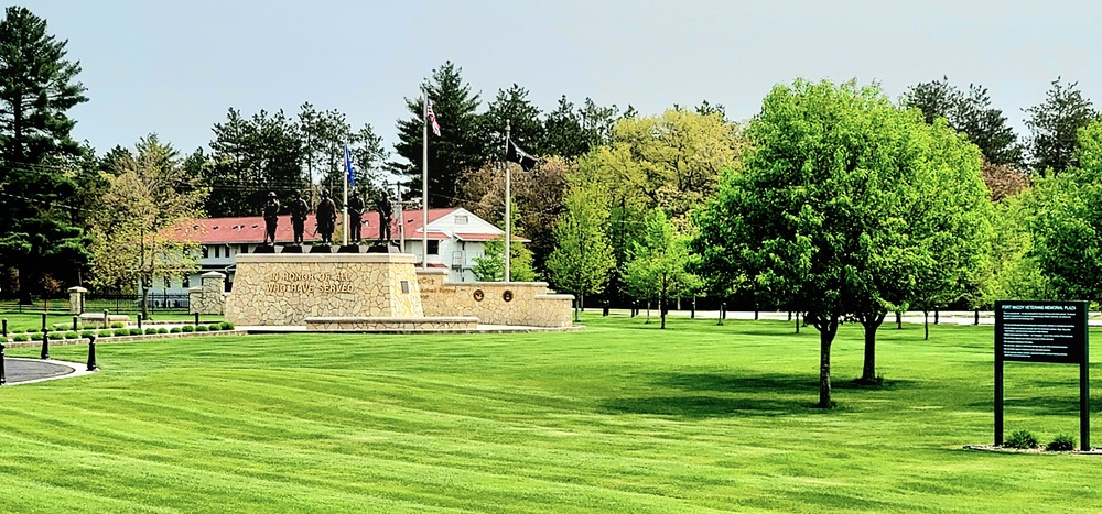 Fort McCoy’s Veterans Memorial Plaza was dedicated in 2009; serves as center point for McCoy activities