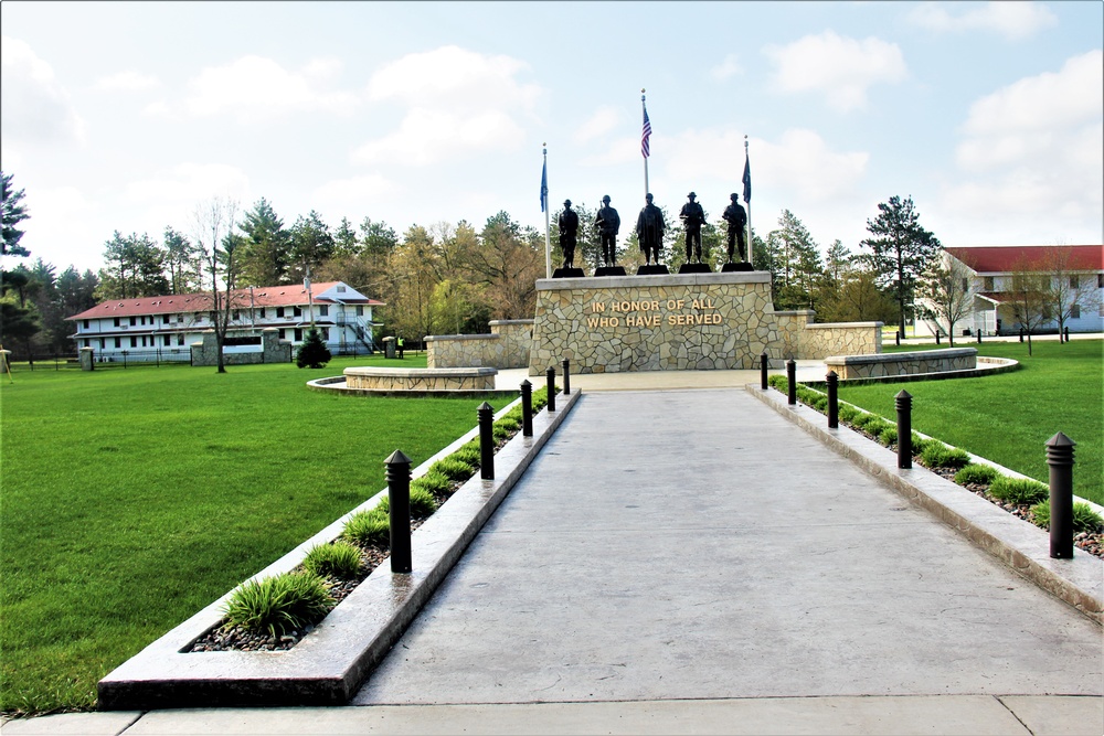 Fort McCoy’s Veterans Memorial Plaza was dedicated in 2009; serves as center point for McCoy activities