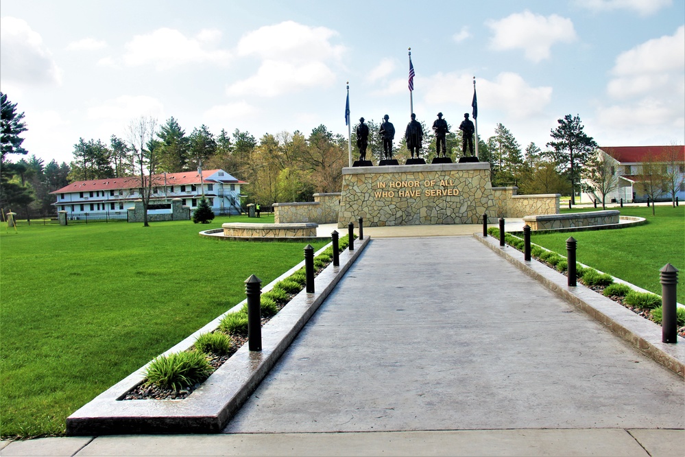 Fort McCoy’s Veterans Memorial Plaza was dedicated in 2009; serves as center point for McCoy activities