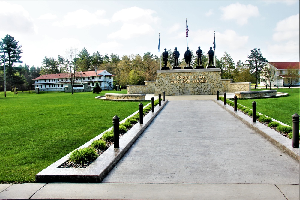 Fort McCoy’s Veterans Memorial Plaza was dedicated in 2009; serves as center point for McCoy activities