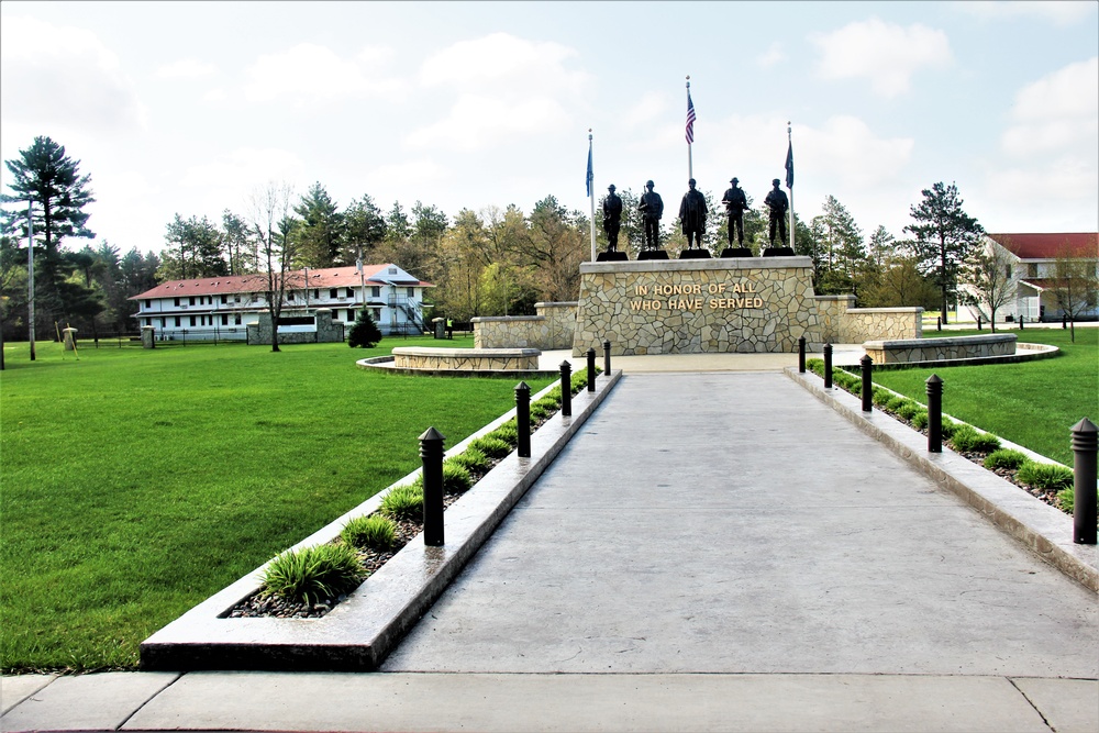 Fort McCoy’s Veterans Memorial Plaza was dedicated in 2009; serves as center point for McCoy activities