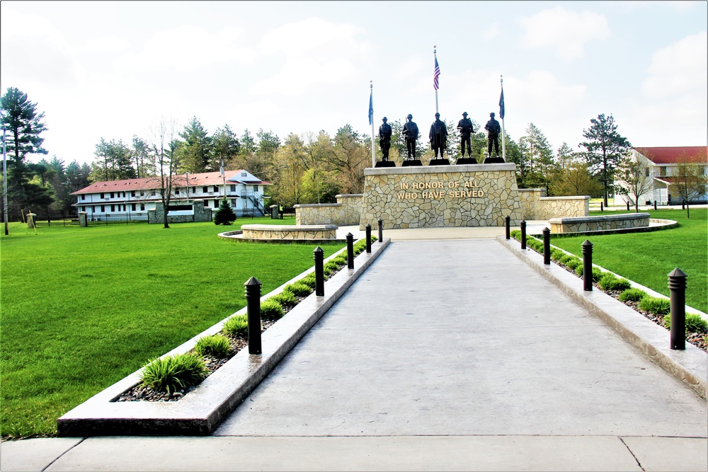 Fort McCoy’s Veterans Memorial Plaza was dedicated in 2009; serves as center point for McCoy activities