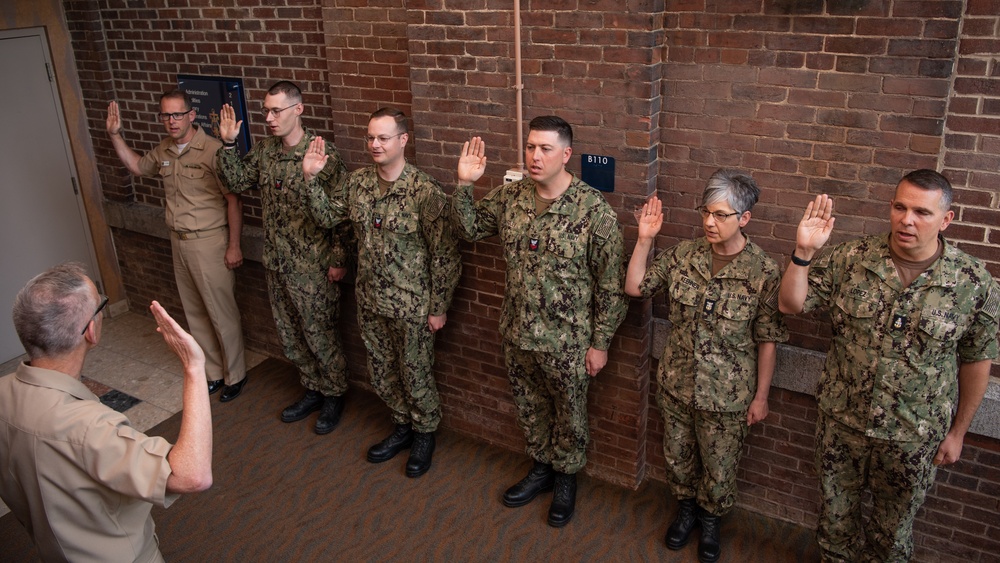 Sailors Reenlist at The United States Navy Band