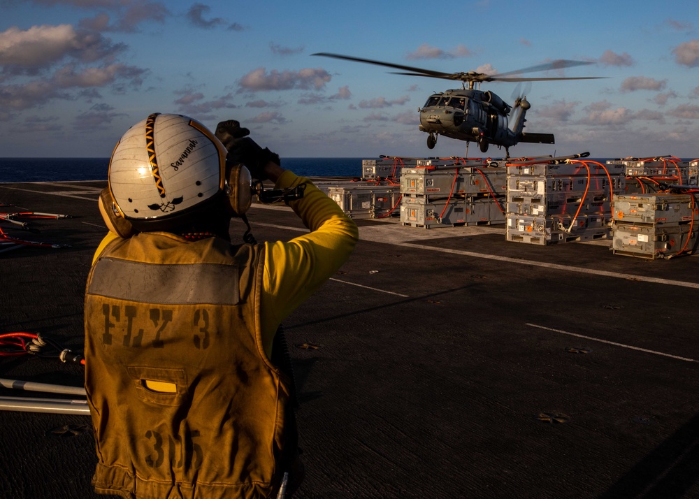 USS George H.W. Bush (CVN 77) Ordnance Transfer