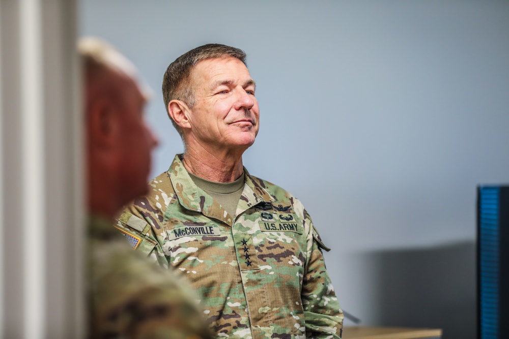 General James C. McConville visits 25th Infantry Division Artillery's barracks