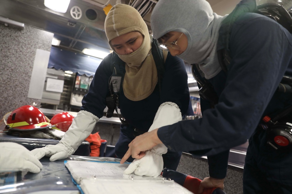 USS Milius (DDG 69) Conducts General Quarters Drill