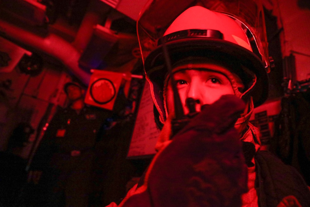 USS Milius (DDG 69) Conducts General Quarters Drill