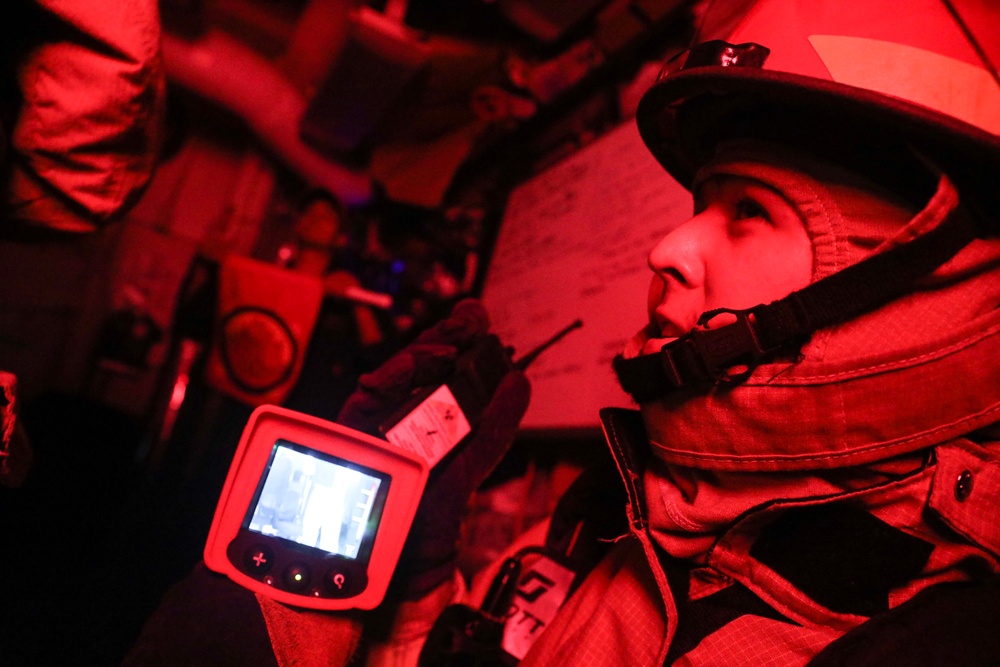 USS Milius (DDG 69) Conducts General Quarters Drill