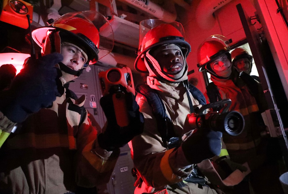 USS Milius (DDG 69) Conducts General Quarters Drill