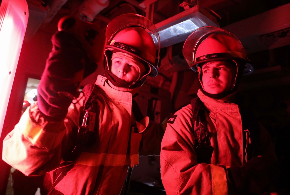 USS Milius (DDG 69) Conducts General Quarters Drill