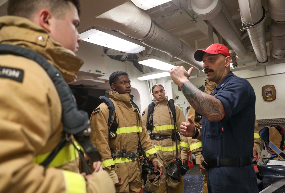 USS Milius (DDG 69) Conducts General Quarters Drill