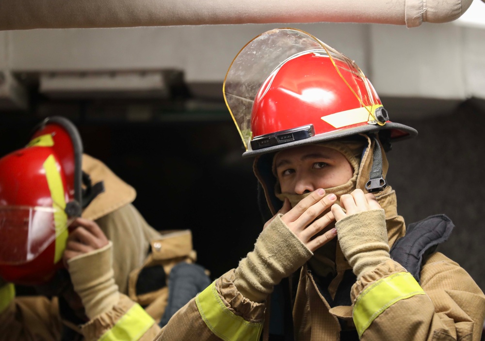 USS Milius (DDG 69) Conducts General Quarters Drill