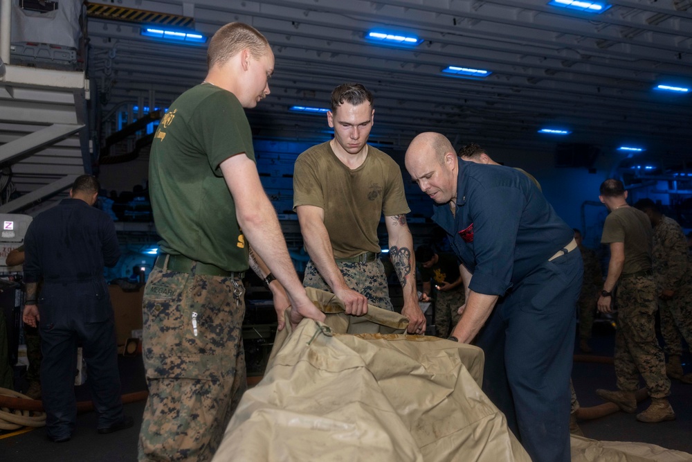 DVIDS - Images - USS Makin Island LWPS setup [Image 1 of 5]