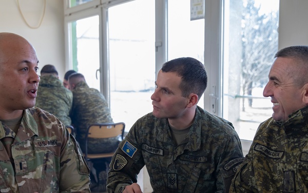 KFOR Soldiers meet for English language studies with Kosovo Security Forces