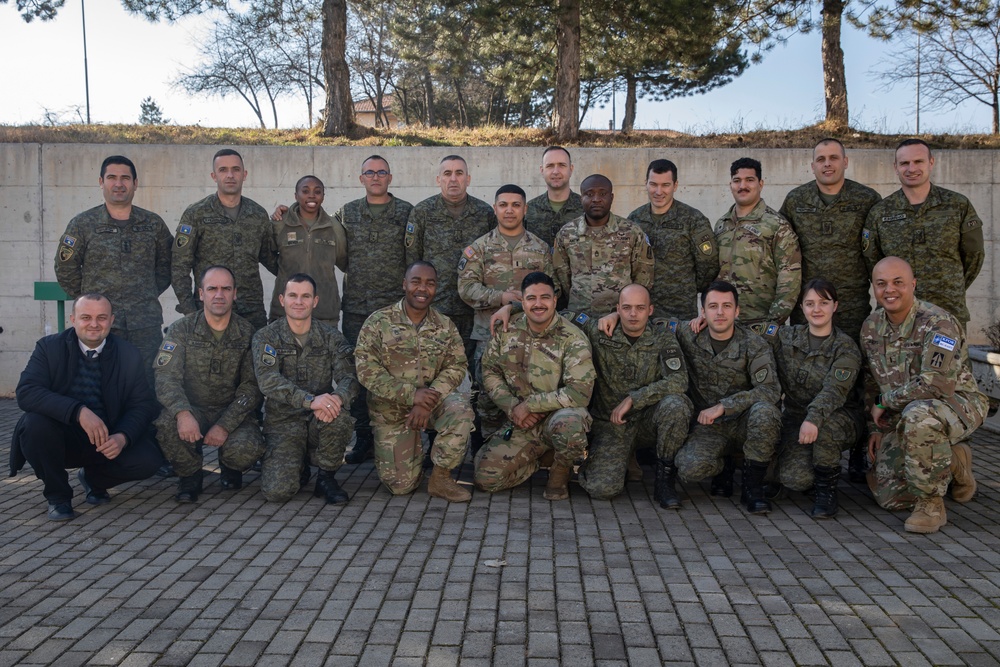KFOR Soldiers meet for English language studies with Kosovo Security Forces