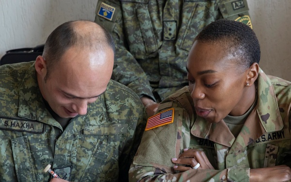 KFOR Soldiers meet for English language studies with Kosovo Security Forces