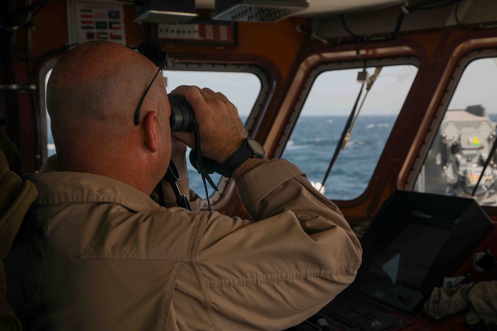 USCGC John Scheuerman transits the Strait of Hormuz