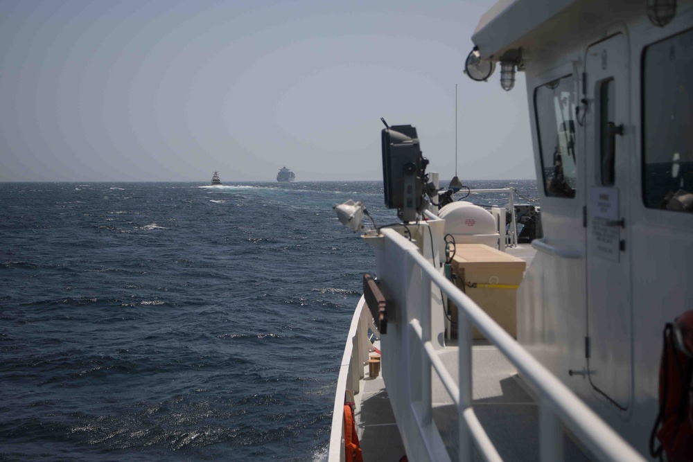 USCGC John Scheuerman transits the Strait of Hormuz