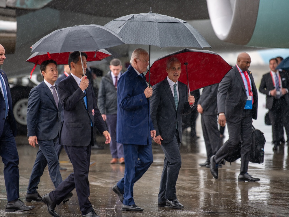 U.S. President Joseph R. Biden Arrives in Japan for the G7 Summit in Hiroshima City