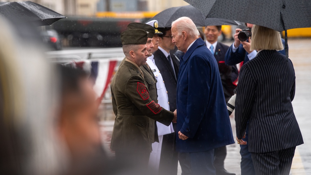 U.S. President Joseph R. Biden Arrives in Japan for the G7 Summit in Hiroshima City