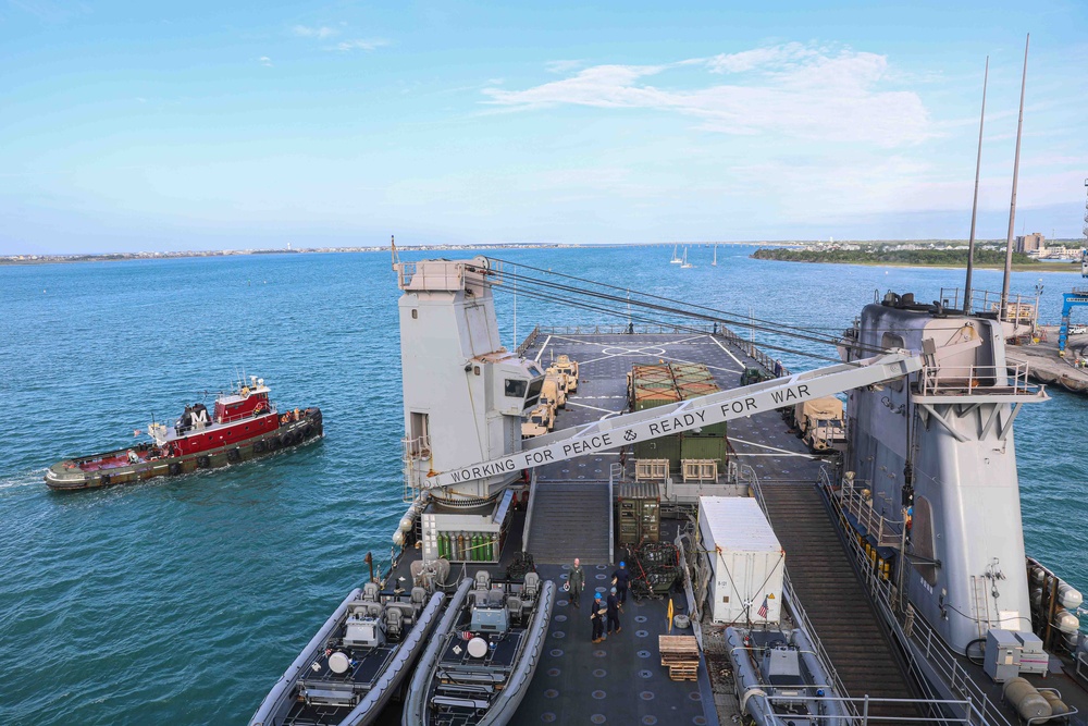 USS Carter Hall (LSD 50) Pulls into Morehead City, May 17, 2023