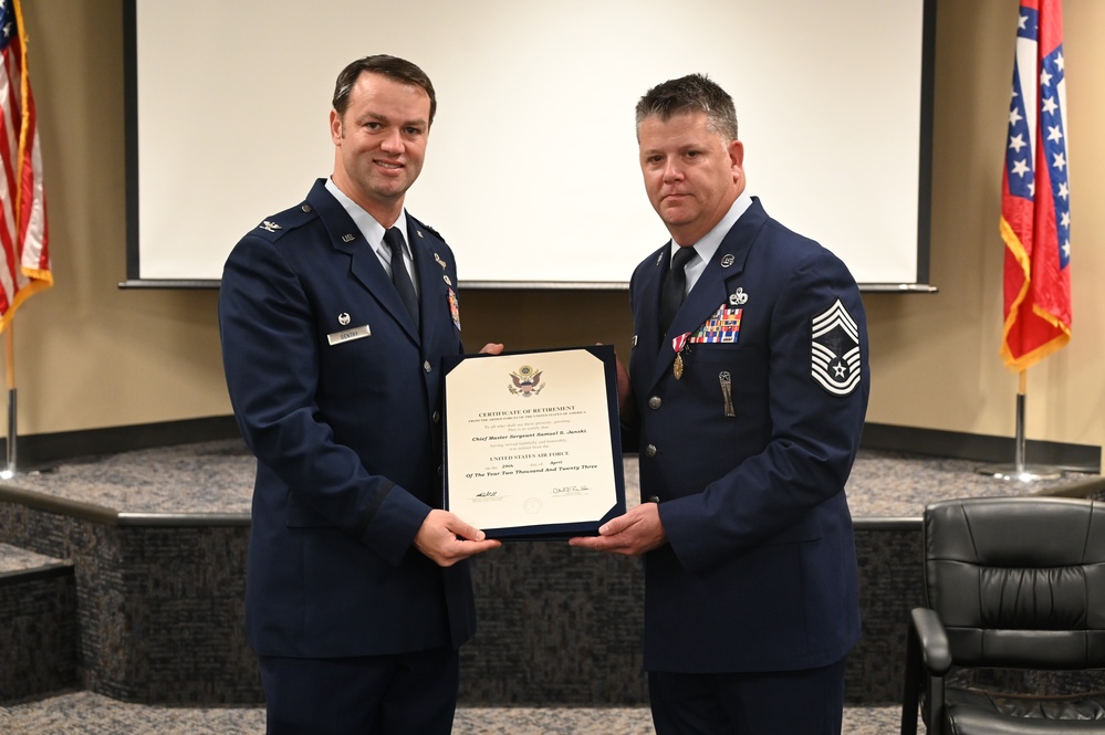 Chief Master Sgt. Samuel S. Janski retires after 29 years of service